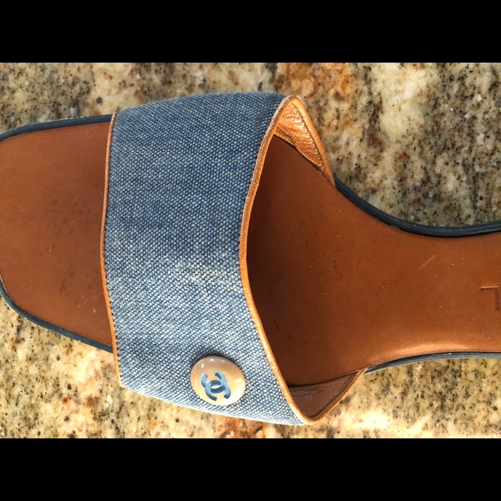 Chanel denim sandals 👡❤️ - Picture 2 of 6